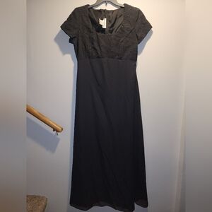 Vintage Black Beaded Elegant Dress Gown 15/16